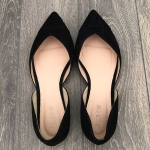 J. Crew black suede Audrey Flats (6.5)